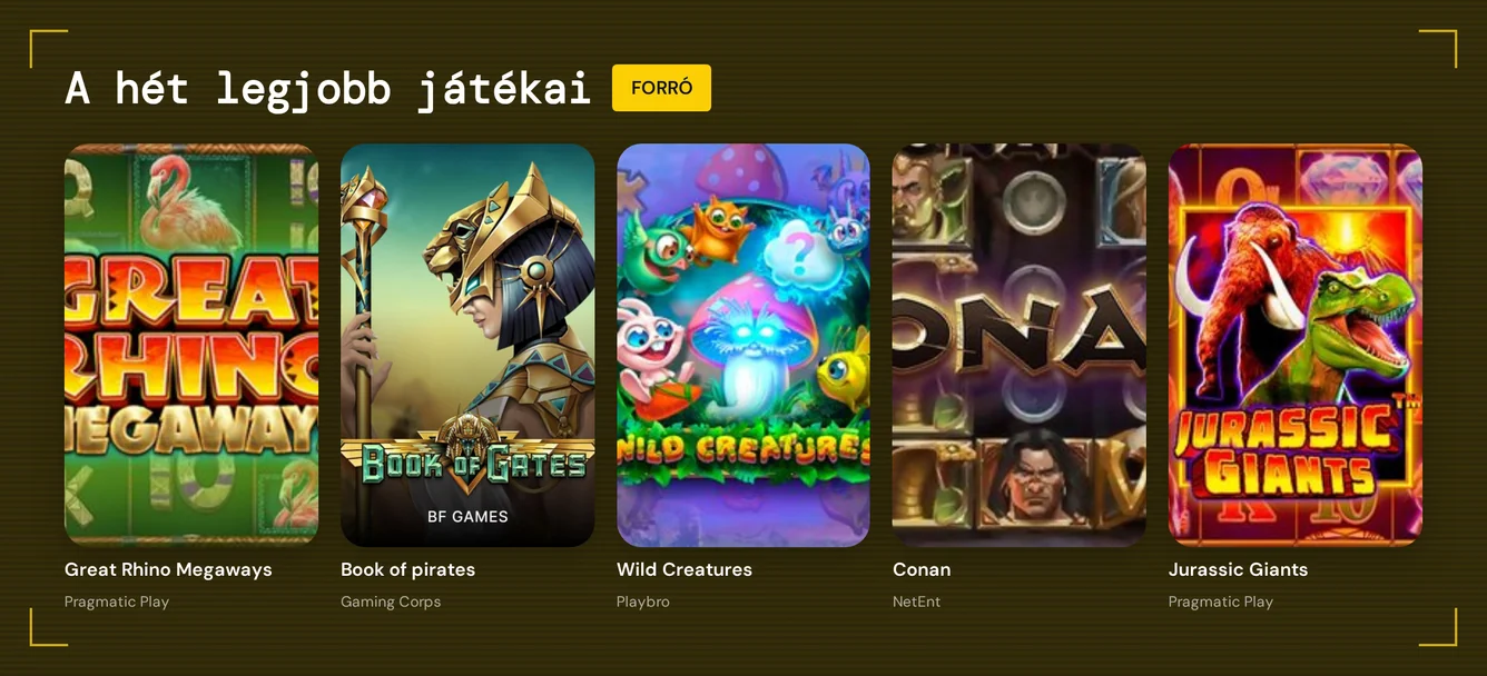 Nyerőgép-lobby az Energy Casino alkalmazásban